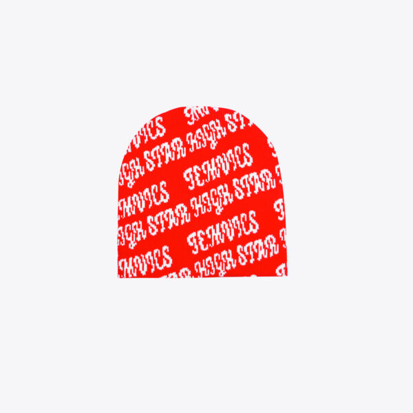 Temvics Brand Name Print Beanie